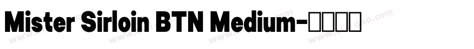 Mister Sirloin BTN Medium字体转换